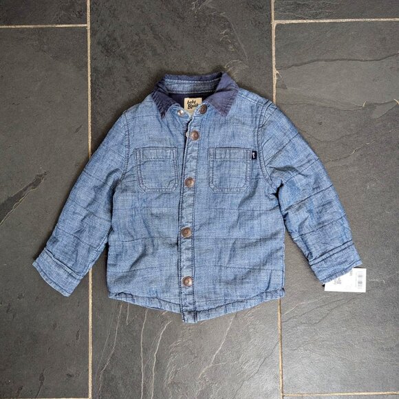 NWT Baby B'gosh Button Up 18M Lined - Picture 1 of 3